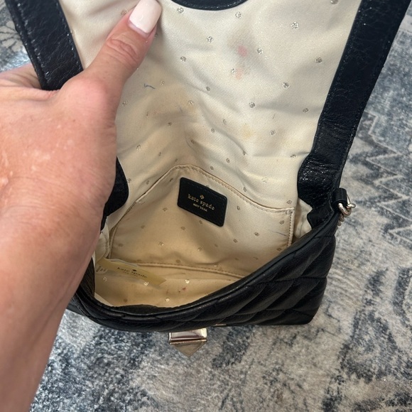 Kate Spade Black Quilted Crossbody Bag with Gold Accents - Picture 7 of 7